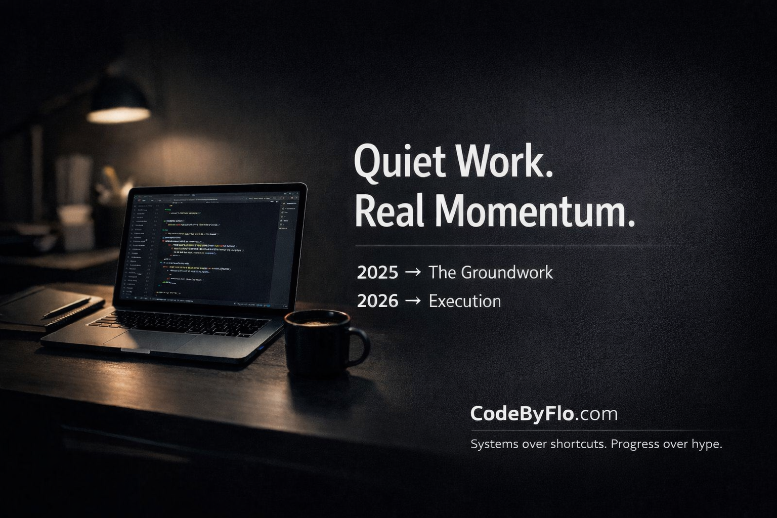 Quiet work and real momentum — building systems, shipping software, and long-term growth